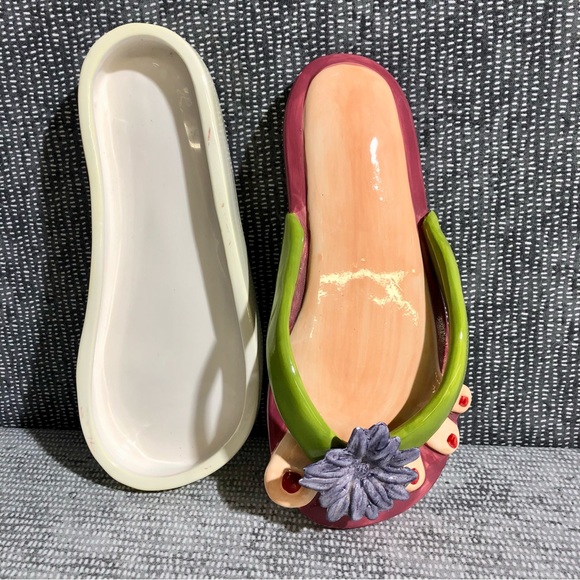 Ceramic Flip Flop Jewelry Dish - Picture 5 of 7